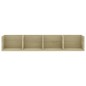 vidaXL Estante de pared para CD contrachapada color roble 100x18x18 cm