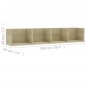 vidaXL Estante de pared para CD contrachapada color roble 100x18x18 cm