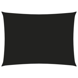 vidaXL Toldo de vela rectangular tela Oxford negro 3,5x5 m