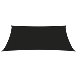 vidaXL Toldo de vela rectangular tela Oxford negro 3,5x5 m