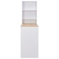 vidaXL Mesa de bar con estantería blanca 115x59x200 cm vidaXL Mesa de bar con estantería blanca 115x59x200 cm