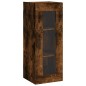 vidaXL Aparador de madera contrachapada roble ahumado 34,5x34x180 cm vidaXL Aparador de madera contrachapada roble ahumado 34,5x34x180 cm