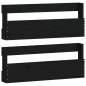 vidaXL Estantes zapatos de pared 2 uds madera de pino negro 59x9x23 cm vidaXL Estantes zapatos de pared 2 uds madera de pino negro 59x9x23 cm