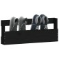 vidaXL Estantes zapatos de pared 2 uds madera de pino negro 59x9x23 cm vidaXL Estantes zapatos de pared 2 uds madera de pino negro 59x9x23 cm