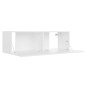 vidaXL Set de muebles de salón TV 3 piezas madera de ingeniería blanco