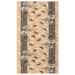 vidaXL Alfombra de pasillo BCF beige 100x150 cm