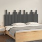 vidaXL Cabecero de cama de pared madera maciza pino gris 166x3x80 cm vidaXL Cabecero de cama de pared madera maciza pino gris 166x3x80 cm