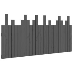 vidaXL Cabecero de cama de pared madera maciza pino gris 166x3x80 cm