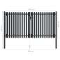 vidaXL Cancela doble de valla de acero gris antracita 306x200 cm vidaXL Cancela doble de valla de acero gris antracita 306x200 cm