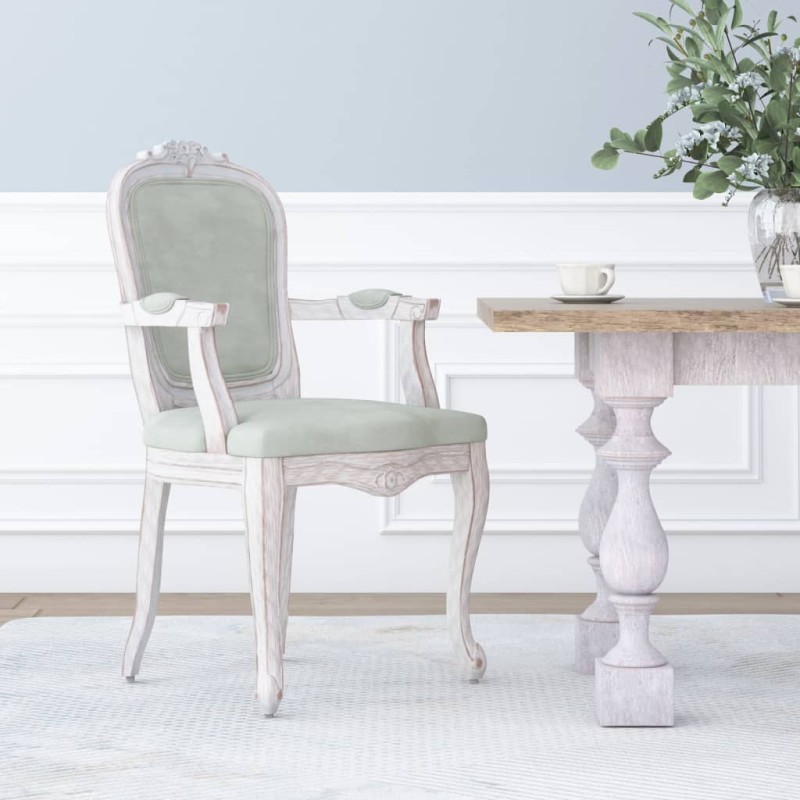 vidaXL Silla de comedor terciopelo gris claro 62x59,5x100,5 cm vidaXL Silla de comedor terciopelo gris claro 62x59,5x100,5 cm