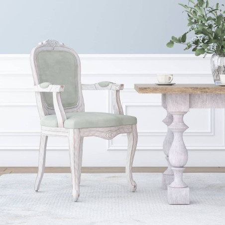 vidaXL Silla de comedor terciopelo gris claro 62x59,5x100,5 cm