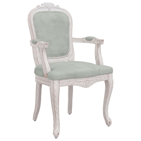 vidaXL Silla de comedor terciopelo gris claro 62x59,5x100,5 cm