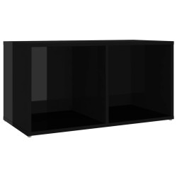 vidaXL Mueble para TV madera contrachapada negro brillo 72x35x36,5 cm