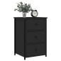 vidaXL Mesita de noche madera de ingeniería negro 40x36x60 cm vidaXL Mesita de noche madera de ingeniería negro 40x36x60 cm