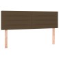 vidaXL Cama box spring con colchón tela marrón oscuro 140x190 cm