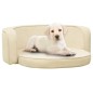 vidaXL Sofá plegable para perros cojín lavable felpa crema 73x67x26 cm vidaXL Sofá plegable para perros cojín lavable felpa crema 73x67x26 cm