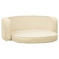 vidaXL Sofá plegable para perros cojín lavable felpa crema 73x67x26 cm vidaXL Sofá plegable para perros cojín lavable felpa crema 73x67x26 cm