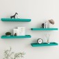 vidaXL Estantes de pared Loggia 4 uds azul MDF 60x15x4 cm vidaXL Estantes de pared Loggia 4 uds azul MDF 60x15x4 cm