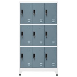 vidaXL Taquilla de acero gris claro y gris oscuro 90x45x180 cm
