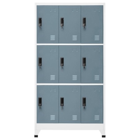 vidaXL Taquilla de acero gris claro y gris oscuro 90x45x180 cm