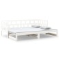 vidaXL Sofá cama extraíble madera maciza de pino blanco 2x(80x200) cm vidaXL Sofá cama extraíble madera maciza de pino blanco 2x(80x200) cm