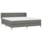 vidaXL Cama box spring con colchón tela gris oscuro 160x200 cm vidaXL Cama box spring con colchón tela gris oscuro 160x200 cm