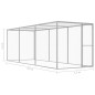 vidaXL Jaula para gatos acero galvanizado 4,5x1,5x1,5 m