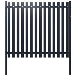 vidaXL Panel de valla acero recubrimiento polvo antracita 174,5x170 cm