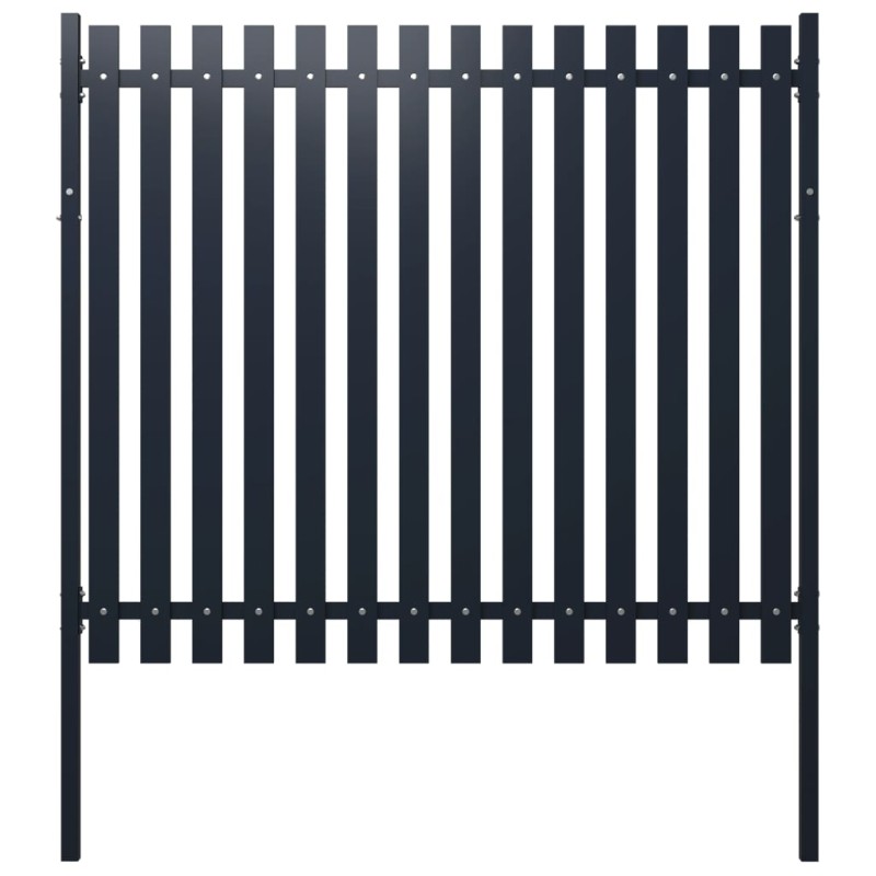 vidaXL Panel de valla acero recubrimiento polvo antracita 174,5x170 cm vidaXL Panel de valla acero recubrimiento polvo antracita 174,5x170 cm