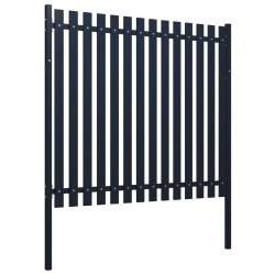 vidaXL Panel de valla acero recubrimiento polvo antracita 174,5x170 cm