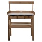 Esschert Design Mesa para macetas con cajón y rejilla marrón Esschert Design Mesa para macetas con cajón y rejilla marrón
