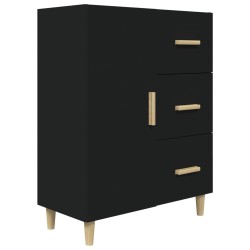 vidaXL Aparador de madera de ingeniería negro 69,5x34x90 cm