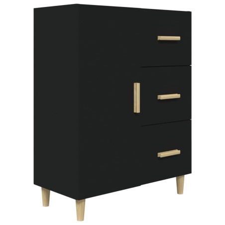 vidaXL Aparador de madera de ingeniería negro 69,5x34x90 cm