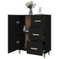 vidaXL Aparador de madera de ingeniería negro 69,5x34x90 cm vidaXL Aparador de madera de ingeniería negro 69,5x34x90 cm