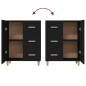 vidaXL Aparador de madera de ingeniería negro 69,5x34x90 cm vidaXL Aparador de madera de ingeniería negro 69,5x34x90 cm