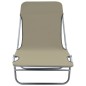 vidaXL Tumbonas plegables 2 unidades acero y tela gris topo vidaXL Tumbonas plegables 2 unidades acero y tela gris topo