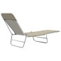 vidaXL Tumbonas plegables 2 unidades acero y tela gris topo vidaXL Tumbonas plegables 2 unidades acero y tela gris topo
