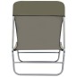 vidaXL Tumbonas plegables 2 unidades acero y tela gris topo vidaXL Tumbonas plegables 2 unidades acero y tela gris topo
