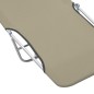 vidaXL Tumbonas plegables 2 unidades acero y tela gris topo vidaXL Tumbonas plegables 2 unidades acero y tela gris topo
