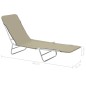 vidaXL Tumbonas plegables 2 unidades acero y tela gris topo vidaXL Tumbonas plegables 2 unidades acero y tela gris topo
