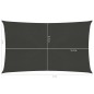 vidaXL Toldo de vela gris antracita HDPE 160 g/m² 3x6 m vidaXL Toldo de vela gris antracita HDPE 160 g/m² 3x6 m