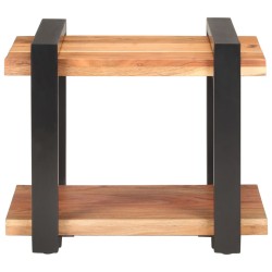 vidaXL Mesita de noche de madera maciza de acacia 50x40x40 cm