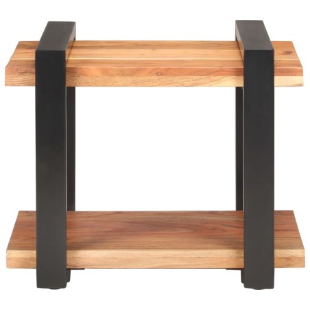 vidaXL Mesita de noche de madera maciza de acacia 50x40x40 cm