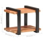 vidaXL Mesita de noche de madera maciza de acacia 50x40x40 cm