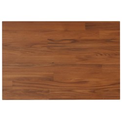 vidaXL Encimera baño madera maciza tratada marrón oscuro 60x40x1,5 cm