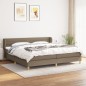 vidaXL Cama box spring con colchón tela gris taupe 200x200 cm vidaXL Cama box spring con colchón tela gris taupe 200x200 cm