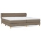 vidaXL Cama box spring con colchón tela gris taupe 200x200 cm vidaXL Cama box spring con colchón tela gris taupe 200x200 cm