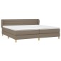 vidaXL Cama box spring con colchón tela gris taupe 200x200 cm vidaXL Cama box spring con colchón tela gris taupe 200x200 cm