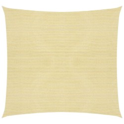 vidaXL Toldo de vela HDPE beige 160 g/m² 4x4 m