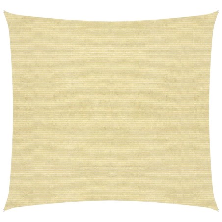 vidaXL Toldo de vela HDPE beige 160 g/m² 4x4 m